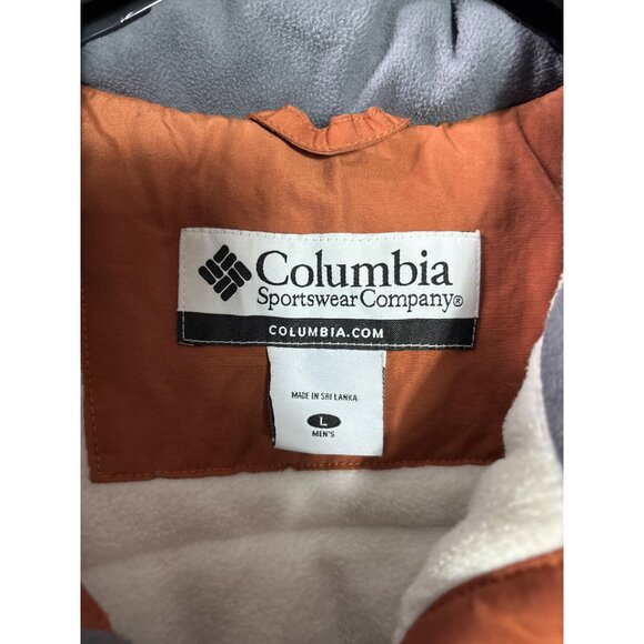 Columbia Sportswear Mens Jacket Trail Parka Size L Brown Gray White Winter Ski - Picture 8 of 9